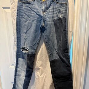 Kut Stylish Blue Distressed Women Jeans